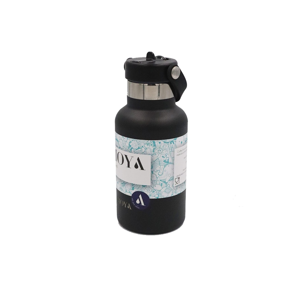 [DB01001A] Moya "Seashell" 350ml Insulated Sustainable Water Bottle Black Image 