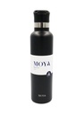 [DB03001A-S] Moya "Black Sea"  700ml Insulated Sustainable Water Bottle Black Spout Lid Image 