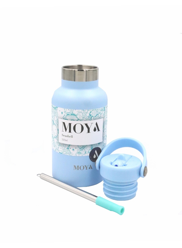 [DB01003A] Moya "Seashell" 350ml Insulated Sustainable Water Bottle Powder Blue Image 