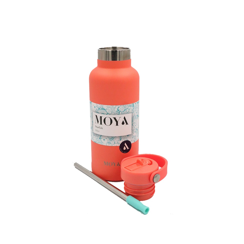 [DB02005A] Moya "Starfish" 500ml Insulated Sustainable Water Bottle Coral Image 