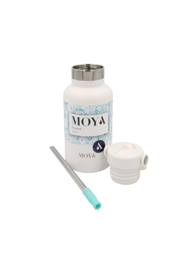 [DB01004A] Moya"Seashell" 350ml Insulated Sustainable Water Bottle White Image 
