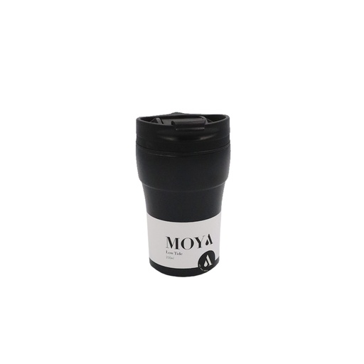 [HV133-BB-19] Moya "Low Tide" 250ml Travel Coffee Mug Black/Black