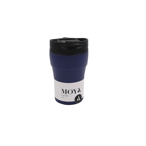 [HV133-BN-19] Moya "Low Tide" 250ml Travel Coffee Mug Black/Navy