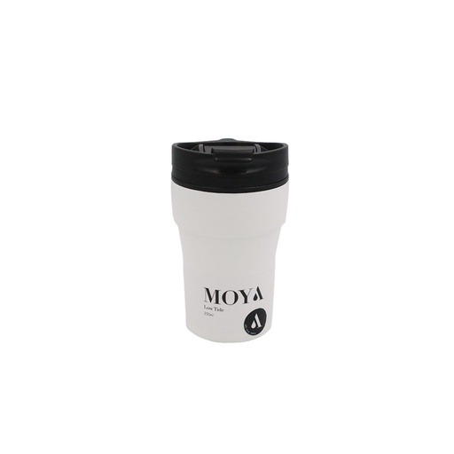 [HV133-BW-11] Moya "Low Tide" 250ml Travel Coffee Mug Black/White