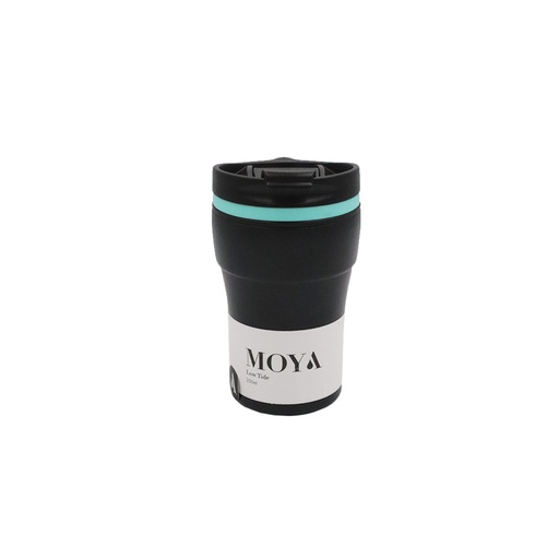 [HV123-TB-19] Moya "Low Tide" 250ml Travel Coffee Mug Blue/Black