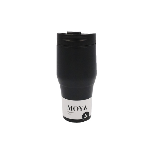 [HV134-BB-19] Moya "High Tide" 380ml Travel Coffee Mug Black/Black