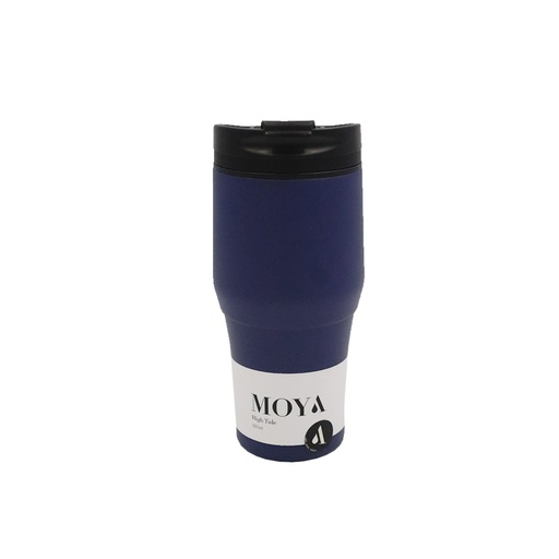 [HV134-BN-19] Moya "High Tide" 380ml Travel Coffee Mug Black/Navy
