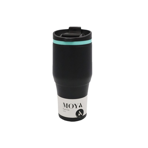 [HV124-TB-19] Moya "High Tide" 380ml Travel Coffee Mug Blue/Black