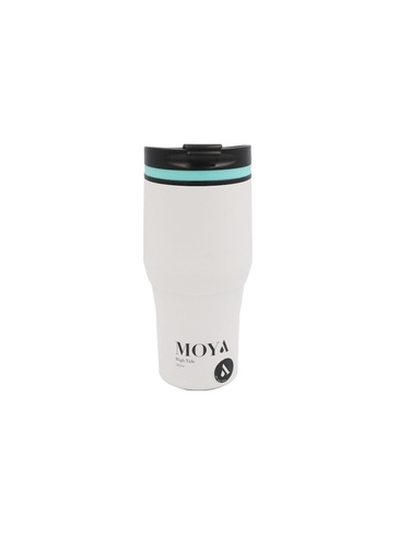 [HV124-TW-11] Moya "High Tide" 380ml Travel Coffee Mug Blue/White