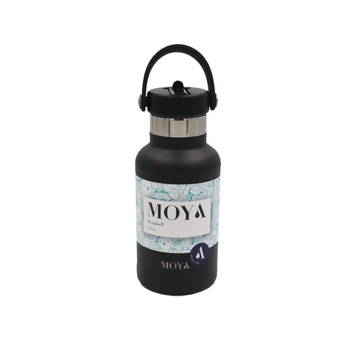 [DB01001A] Moya "Seashell" 350ml Insulated Sustainable Water Bottle Black