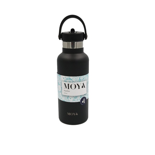 [DB02001A] Moya "Starfish" 500ml Insulated Sustainable Water Bottle Black