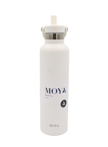 [DB03004A] Moya "Black Sea"  700ml Insulated Sustainable Water Bottle White