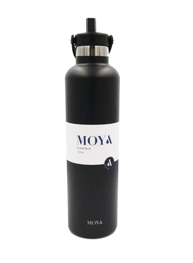 [DB04001A] Moya "Coral Reef" 1L Insulated Sustainable Water Bottle Black
