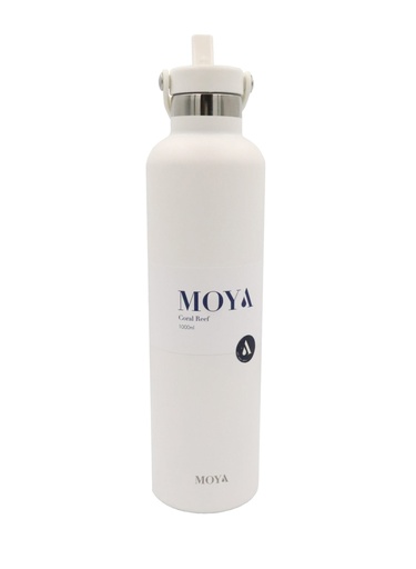 [DB04004A] Moya "Coral Reef" 1L Insulated Sustainable Water Bottle White