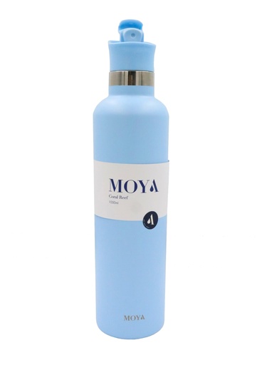 [DB04003A-S] Moya "Coral Reef" 1L Insulated Sustainable Water Bottle Powder Blue Spout Lid