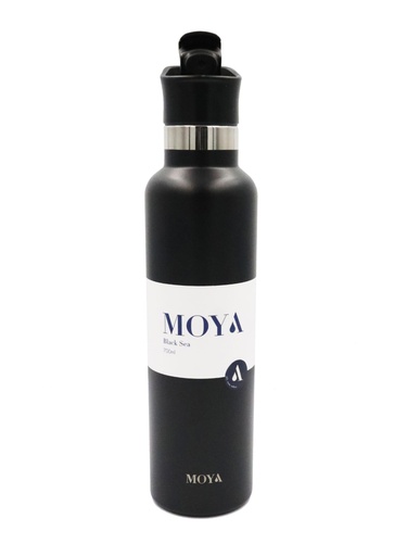 [DB03001A-S] Moya "Black Sea"  700ml Insulated Sustainable Water Bottle Black Spout Lid