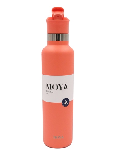 [DB03005A-S] Moya "Black Sea"  700ml Insulated Sustainable Water Bottle Coral Spout Lid